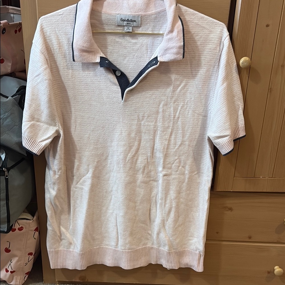 Goodfellow & Co White Polo Shirt Classic Short Sleeve